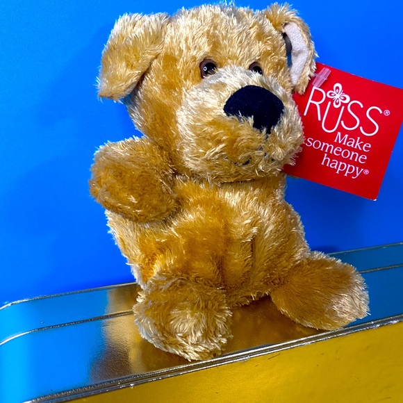 RUSS BERRIE NWT LUVVIES PUPPY SUPER SOFT BEANIE PLUSH MAKE SOMEONE HAPPY 2019 - Picture 4 of 11